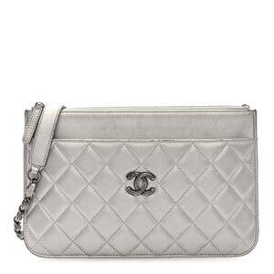 Chanel Metallic Lambskin Quilted Clutch #222470C19B
